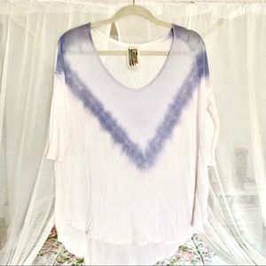 Free People Purple Tie Dye Long Sleeve Top Size XS